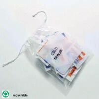 1.5 Mil. "Write-On" Polypropylene Drawstring Bags