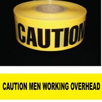 Caution Men Working Overhead Barricade Tape