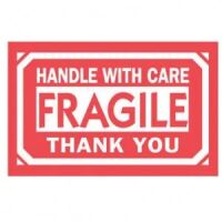 "HANDLE WITH CARE FRAGILE THANK YOU" Label 