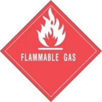 "FLAMMABLE GAS" - D.O.T. Label 