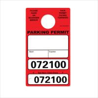 Paper Parking Permit Hang Tags - Available In Different Colors