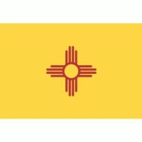 New Mexico Flag with Pole Hem & Gold Fringes