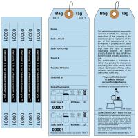 Superior Bag Claim Check Tags with 5 labels, Light Blue
