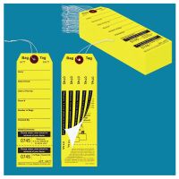 Superior Bag Claim Check Tags with 5 labels, Yellow
