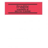 "Fragile Handle With Care" Fluorescent Red Label 