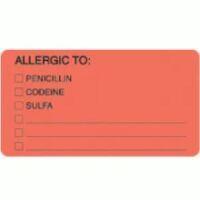 ALLERGY Alert Labels