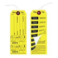 Yellow Bag Identification Tags, Manifold Construction with 8 Labels