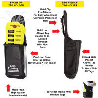 Navy Colored Blue Tag Holder