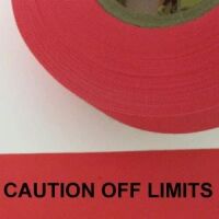 Caution Off Limits Tape, Fl. Red 
