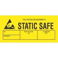 "THIS STATION OR EQUIPMENT IS STATIC SAFE" Label