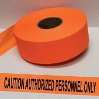 Caution Authorized Personnel Only Tape,Fl. Orange  