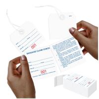 Baggage Claim Check Tags-In English