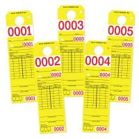 Yellow Parking Claim Tag with Reinforced Hole, 9 1/2\
