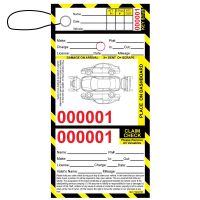 3 Part Valet Tickets with Elastic String Attached & Reinforced Hole
