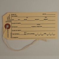 Morgue Toe Tags with String