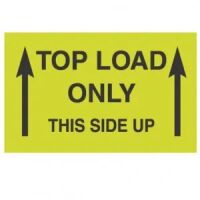 "TOP LOAD ONLY THIS SIDE UP" Label 