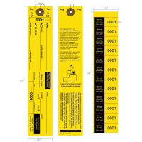 Yellow Bag Identification Tags, Manifold Construction with 12 Labels