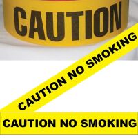 Caution No Smoking Tape, Fl. Yellow