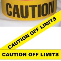 Caution Off Limits Tape, Fl. Yellow