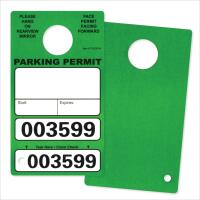 Paper Parking Permit Hang Tags - Available In Different Colors