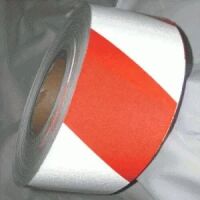 Reflective Tape, Red & White Stripes, Right 