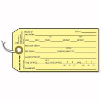 Morgue Toe Tags with String