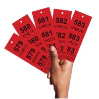 Coat Check Tags