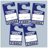Plastic Parking Permits - Consecutively Numbered
