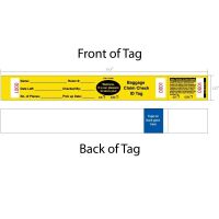Bag Identification Tags with Transfer Tape - Yellow