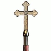 Church Cross Gold Metal Ornament for flag Pole