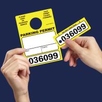 Paper Parking Permit Hang Tags - Available In Different Colors