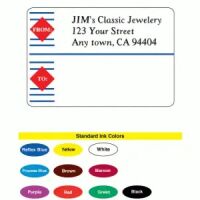 Mailing Label on Sheets, Red/Blue Border