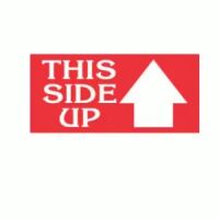 "This Side Up" Arrow Label 