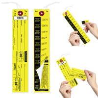 Yellow Bag Identification Tags, Manifold Construction with 12 Labels