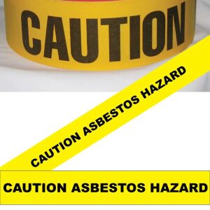 Caution Asbestos Hazard Tape (Fluorescent Yellow)