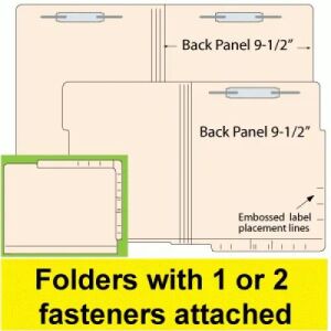 Combo Drawer/Shelf File Folders with Fasteners