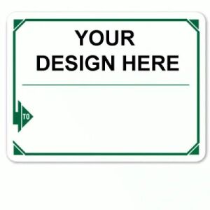 Green Colored Border Arrow Label (LLML-13)