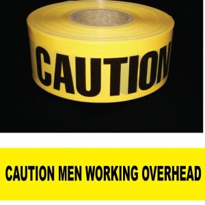 Caution Men Working Overhead Tape