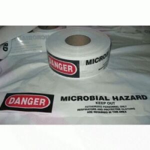 Danger Microbial Hazard Black&Red letters onWhite