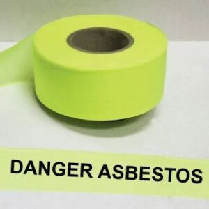 Danger Asbestos Tape, Fl. Lime