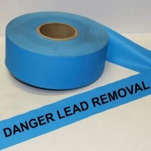 Danger Lead Removal, etc. Tape, Fl. Blue 