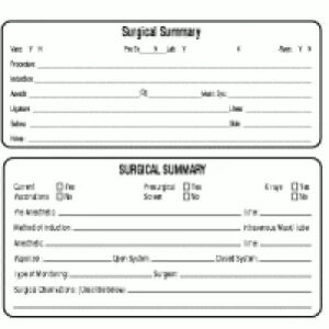 Surgical Summary Labels