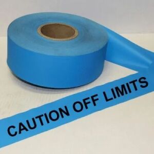 Caution Off Limits Tape, Fl. Blue 