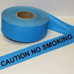 Caution No Smoking Tape, Fl. Blue