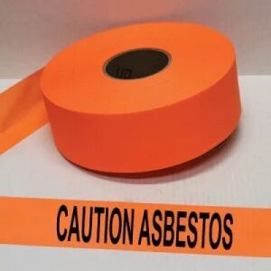 Caution Asbestos Tape (Fluorescent Orange)  