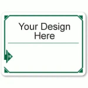 Green Colored Border Arrow Label (JML-13)