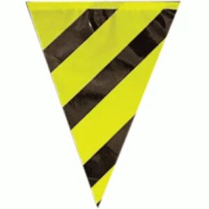 Pennant Lines - Printed: Black Stripes on Yellow