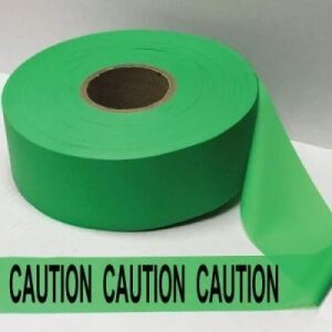 Caution Caution Caution Tape, Fl. Green 