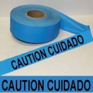 Caution Cuidado Caution Tape, Fl. Blue  