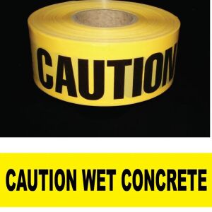 Caution Wet Concrete Barricade Tape